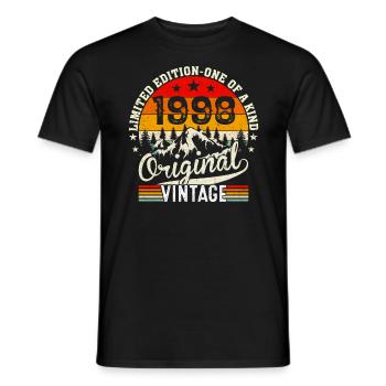 Millésime original 1998 - T-shirt homme - noir - Devant - AI Model Male 178 light (178cm)