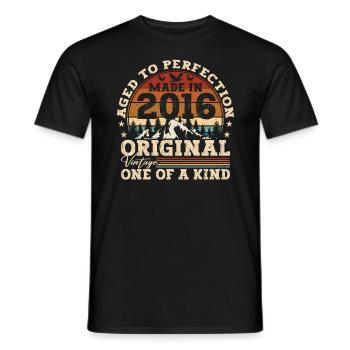 Geboren 2016 Vintage Geburtstag Retro Geschenk - T-shirt homme - noir - Devant - AI Model Male 178 light (178cm)