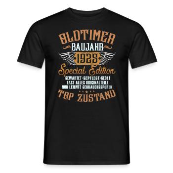 Oldtimer Baujahr 1925 - Männer T-Shirt - Schwarz - Vorne - AI Model Male 178 light (178cm)