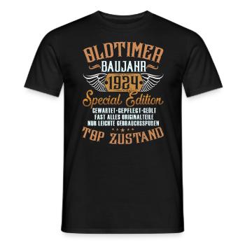 Oldtimer Baujahr 1924 - Männer T-Shirt - Schwarz - Vorne - AI Model Male 178 light (178cm)