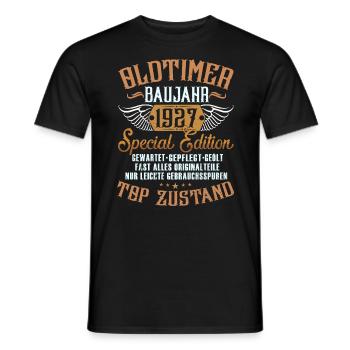 Oldtimer Jahrgang 1927 Vintage Design - Männer T-Shirt - Schwarz - Vorne - AI Model Male 178 light (178cm)