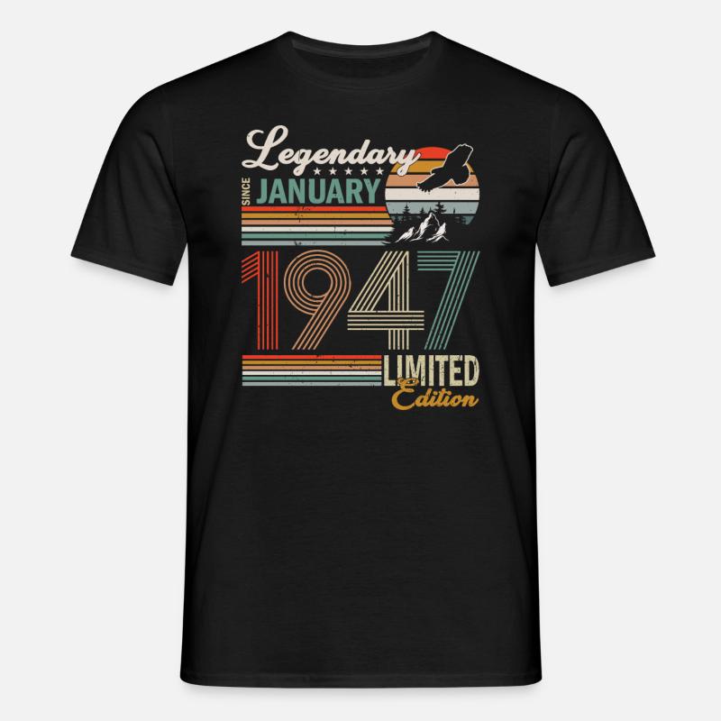 Januar 1947 - Männer T-Shirt - Schwarz