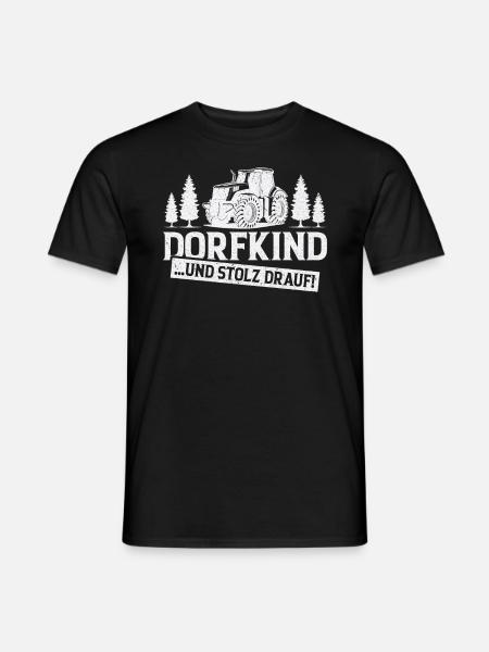 Dorfkind Spruch Heimatliebe Dorf Geschenkidee - Männer T-Shirt - Schwarz