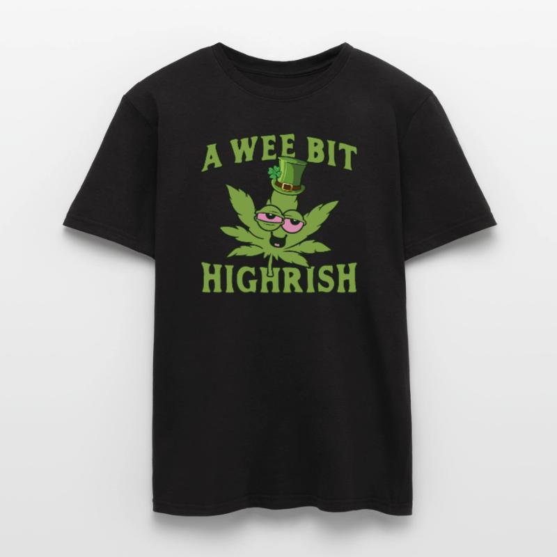 A wee bit Highrish Cannabisleaf Men's T-Shirt