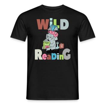 Wild About Reading Teacher Back To School - Men's T-Shirt - black - Front - AI Model Male 178 light (178cm)