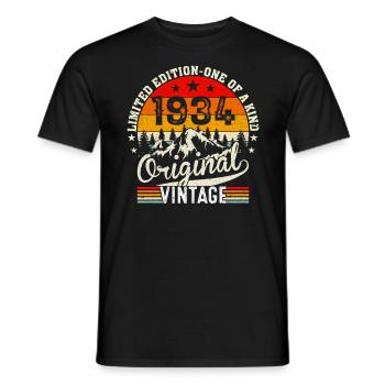 Eine Legende Edler Jahrgang 1934 - Männer T-Shirt - Schwarz - Vorne - AI Model Male 178 light (178cm)