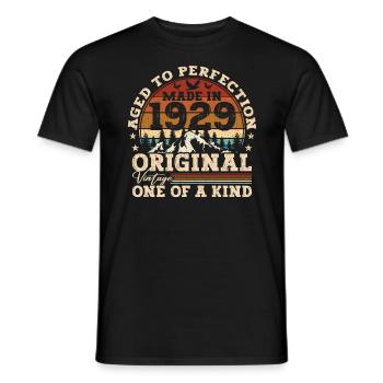 Jahrgang 1929 Retro Vintage - Men's T-Shirt - black - Front - AI Model Male 178 light (178cm)