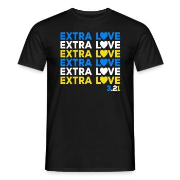 Syndrome de Down Chromosomes Extra Amour Extra - T-shirt homme - noir - Devant - AI Model Male 178 light (178cm)