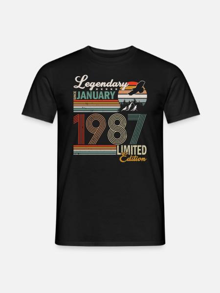 January 1987 born - Men's T-Shirt - black