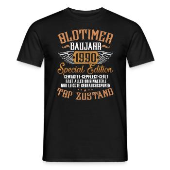 1990 Geburtstag Oldtimer 1990 - Männer T-Shirt - Schwarz - Vorne - AI Model Male 178 light (178cm)