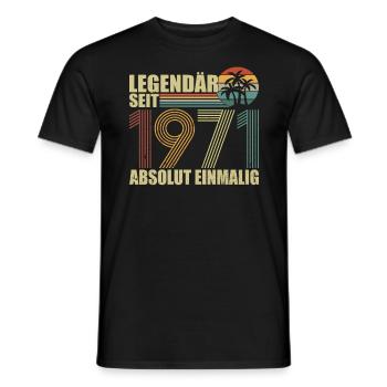 Legendary since 1971 - Men's T-Shirt - black - Front - AI Model Male 178 light (178cm)