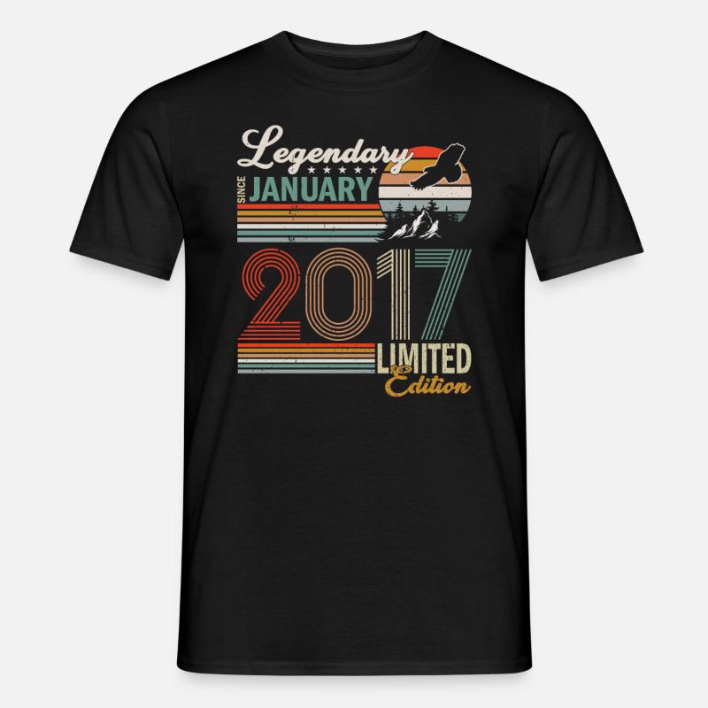 Legendary since January 2017 - Men's T-Shirt - black