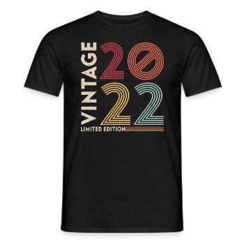 Vintage Légendaire depuis 2022 Anniversaire - T-shirt homme - noir - Devant - AI Model Male 178 light (178cm)