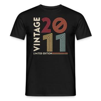 Geburtstag Limited Edition 2011 - Männer T-Shirt - Schwarz - Vorne - AI Model Male 178 light (178cm)