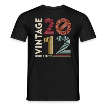 2012 Unikal - Männer T-Shirt - Schwarz - Vorne - AI Model Male 178 light (178cm)