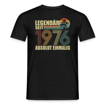 Legendär seit 1976 - Männer T-Shirt - Schwarz - Vorne - AI Model Male 178 light (178cm)