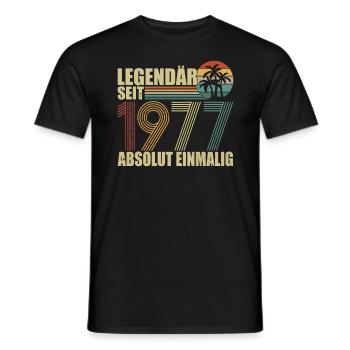 Legendär seit 1977 - Männer T-Shirt - Schwarz - Vorne - AI Model Male 178 light (178cm)