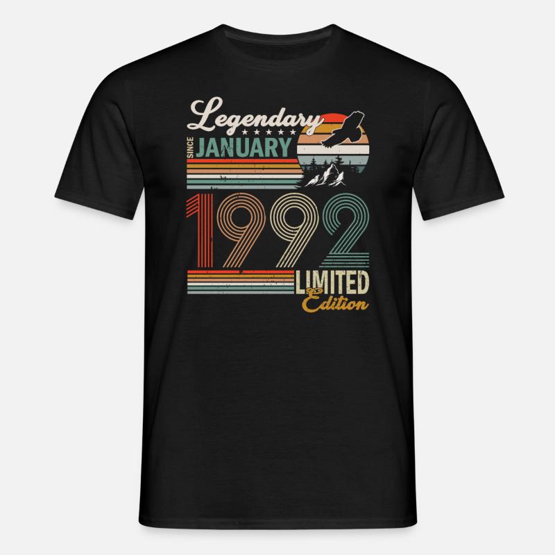 Januar 1992 - Männer T-Shirt - Schwarz