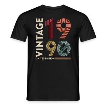 Awesome Since 1990 Retro Vintage Geburtstag - Männer T-Shirt - Schwarz - Vorne - AI Model Male 178 light (178cm)