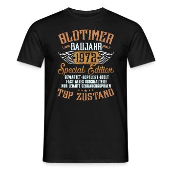 51 Geburtstag Oldtimer 1972 2023 - Männer T-Shirt - Schwarz - Vorne - AI Model Male 178 light (178cm)
