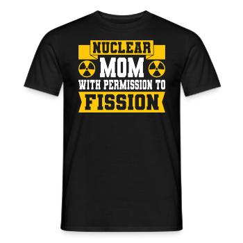 Nuclear Engineer Nuclear Technology Nuclear Energy Mom - Men's T-Shirt - black - Front - AI Model Male 178 light (178cm)
