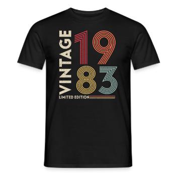 40-jähriges Jubiläum - Baujahr 1983 - Männer T-Shirt - Schwarz - Vorne - AI Model Male 178 light (178cm)