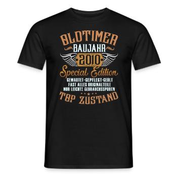 Oldtimer Special Edition Modell 2010 Geburtstag - Männer T-Shirt - Schwarz - Vorne - AI Model Male 178 light (178cm)