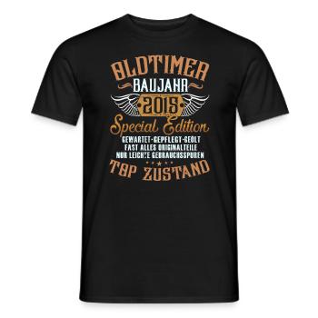 Oldtimer Special Edition Modell 2015 Geburtstag - Männer T-Shirt - Schwarz - Vorne - AI Model Male 178 light (178cm)