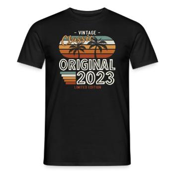 Génial depuis 2023 Anniversaire 2023 Millésime 2023 - T-shirt homme - noir - Devant - AI Model Male 178 light (178cm)