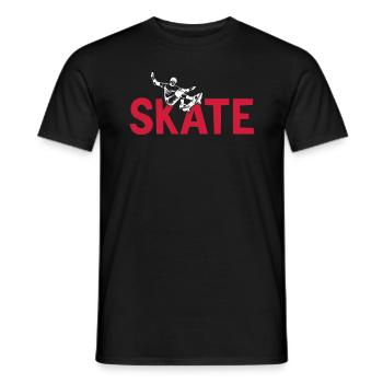 Skateboard skating skate boys skate - Men's T-Shirt - black - Front - AI Model Male 178 light (178cm)