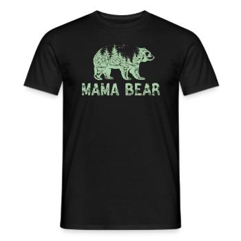 "Forest Mama Bear" for mom - Men's T-Shirt - black - Front - AI Model Male 178 light (178cm)