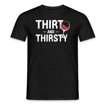 30th anniversary for wine lovers - Men's T-Shirt - black - Front - AI Model Male 178 light (178cm)