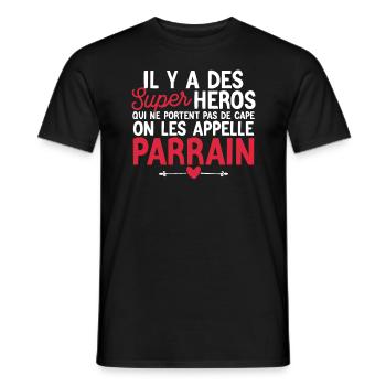 Super-héros Sans Cape : Le Parrain - T-shirt homme - noir - Devant - AI Model Male 178 light (178cm)
