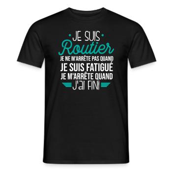 Je Suis Routier - T-shirt homme - noir - Devant - AI Model Male 178 light (178cm)