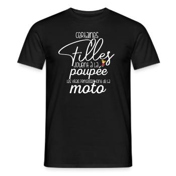 Vrais Princesses Font De La Moto - T-shirt homme - noir - Devant - AI Model Male 178 light (178cm)