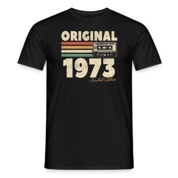 1973 Anniversary Vintage Original Retro Gift - Men's T-Shirt - black - Front - AI Model Male 178 light (178cm)