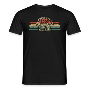 Cadeau Anniversaire Vintage Rétro 2005 - T-shirt homme - noir - Devant - AI Model Male 178 light (178cm)