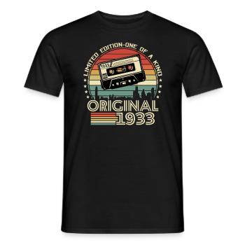 Original 1933 Vintage Vintage Birthday Retro - Men's T-Shirt - black - Front - AI Model Male 178 light (178cm)