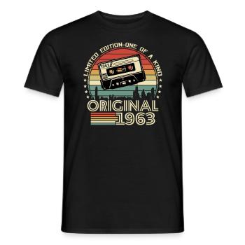 1963 Vintage Vintage Birthday Retro - Men's T-Shirt - black - Front - AI Model Male 178 light (178cm)