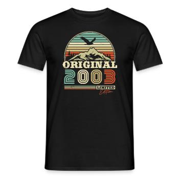 Original 2003 Limited Edition Geburtstagsgeschenk - Männer T-Shirt - Schwarz - Vorne - AI Model Male 178 light (178cm)