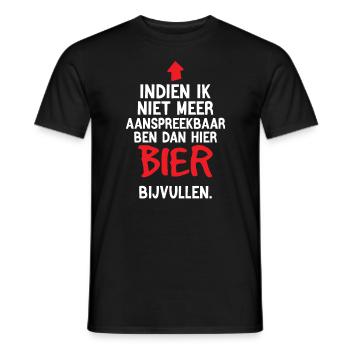 Bier Bijvullen - Onweerstaanbaar Biergrap - Männer T-Shirt - Schwarz - Vorne - AI Model Male 178 light (178cm)