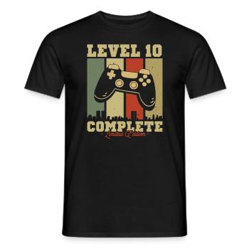 Vintage Geburtstag Level 10 Limitierte Auflage - Männer T-Shirt - Schwarz - Vorne - AI Model Male 178 light (178cm)