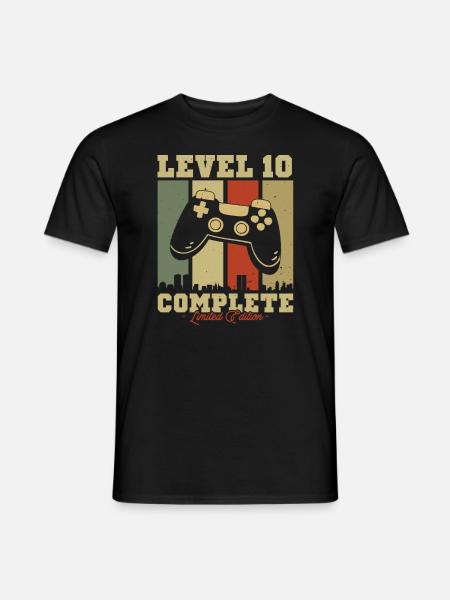 Vintage Geburtstag Level 10 Limitierte Auflage - Männer T-Shirt - Schwarz