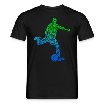 Joueur de football Joueur de football Jeune joueur de football - T-shirt homme - noir - Devant - AI Model Male 178 light (178cm)
