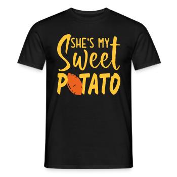 Elle s ma patate douce je yam chemise T Shirt - T-shirt homme - noir - Devant - AI Model Male 178 light (178cm)