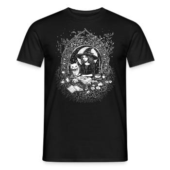 There's Witches 03 - The Sorcery - Men's T-Shirt - black - Front - AI Model Male 178 light (178cm)