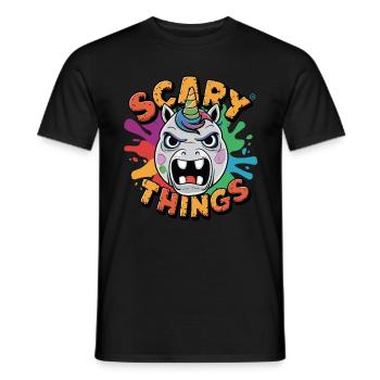 Einhorn - Skull, Skelett, Comicstyle - Männer T-Shirt - Schwarz - Vorne - AI Model Male 178 light (178cm)