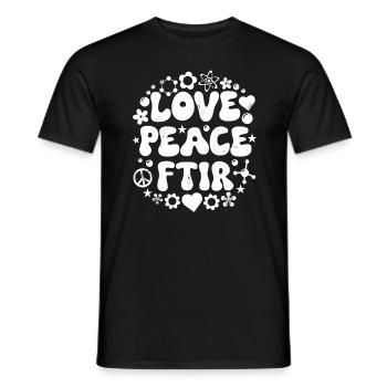 Fourier Spectroscopy FTIR Love Vintage - Men's T-Shirt - black - Front - AI Model Male 178 light (178cm)
