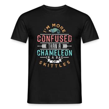 chameleon - Men's T-Shirt - black - Front - AI Model Male 178 light (178cm)