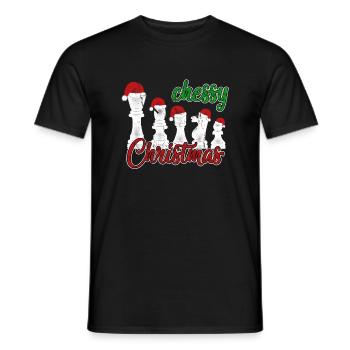 Weihnachtsgeschenk Schach Geschenkidee - Männer T-Shirt - Schwarz - Vorne - AI Model Male 178 light (178cm)